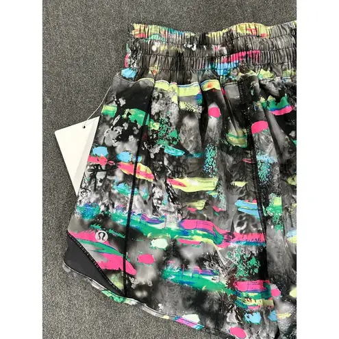 Lululemon  Hotty Hot Shorts 4" Lined PADM Size 0 NWT LW7COMT Paint Drift Multi