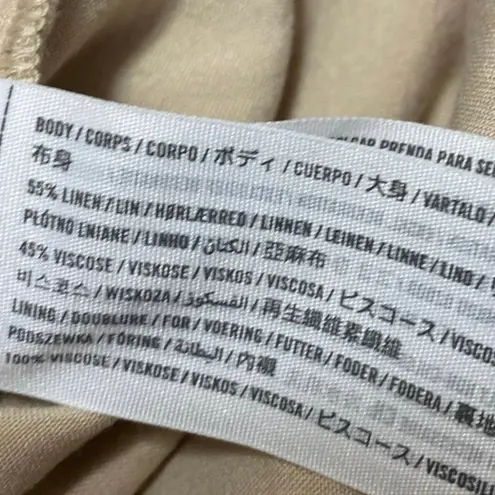 Abercrombie & Fitch  Cream Beige Utility Short Sleeve Button Up Romper Shorts S