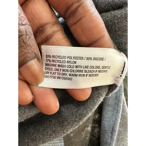 A New Day  Midi Gray Sweater Dress Side Slit High Neck Long Sleeve XS NWT