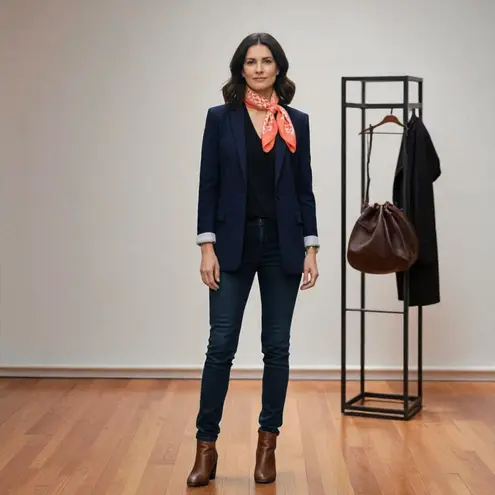 Bill Blass Authentic Vintage Silk Square Scarf Pink Ivory Geometric Designer