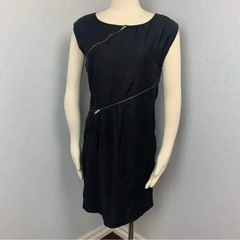 Aryn K . Women's Black Ark Zipper Dress M