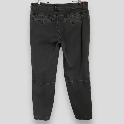 prAna Jeans Cropped Ankle Tapered Leg Faded Black Dark Gray Women Size 8 Cotton