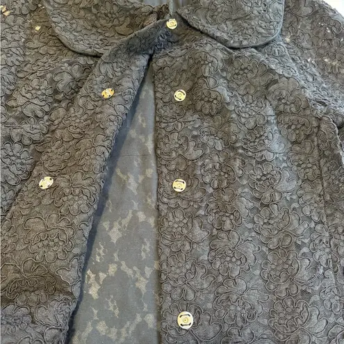 Elegant Black Lace Women's Jacket Size none