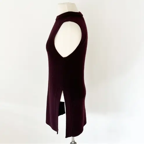 Aritzia Wilfred Palmier Sleeveless Crew Neck Tunic Wool Sweater Purple | Small