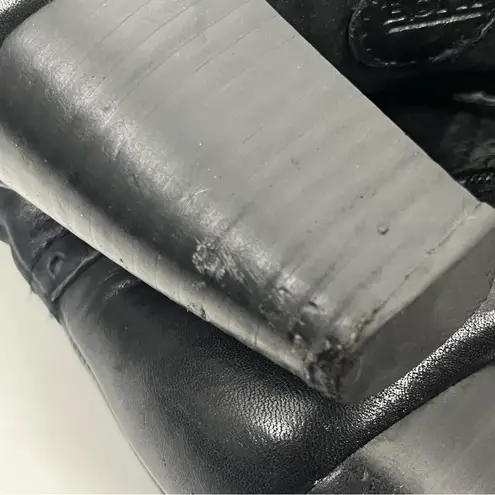 BORN Tatiana Black Leather Side Zipper Tall Heel Almond Toe Boots Size 8