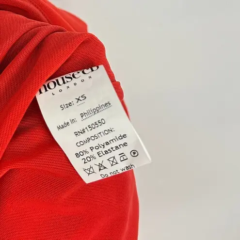 House Of CB  Valentina Asymmetric Cutout One-Shoulder Midi Dress Scarlet X-Small