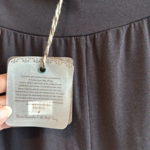 Matilda Jane NWT Aubrey Black Big Ruffles Cropped Pull On Knit Pants, XS