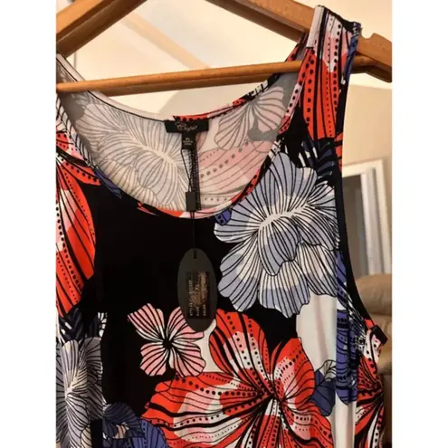 cupio Women's Cyptee Tank Top, Floral, Size M, Black Brand