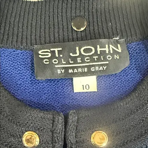 St. John Collection Studded jacket blue/black size 10