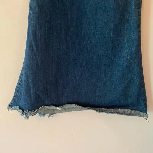 Judy Blue Super Flare Frayed Jeans Boho Retro Bohemian Women's size 3 / 26