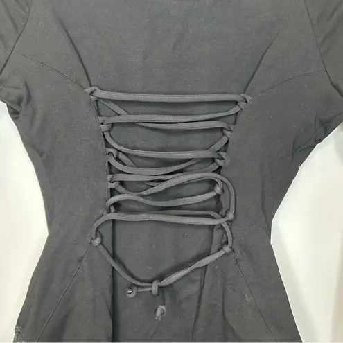 TA3 Black Long Sleeve Corset Bodysuit Size M Size M