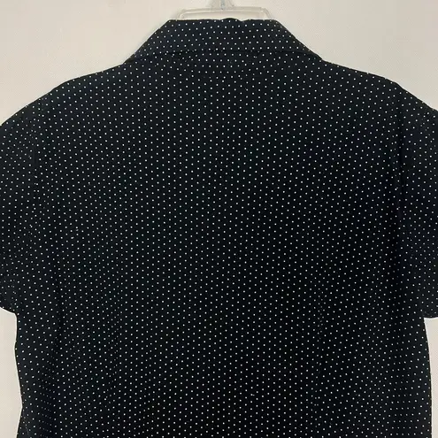 Dress Barn  Polka Dot Button Down Top Size Medium