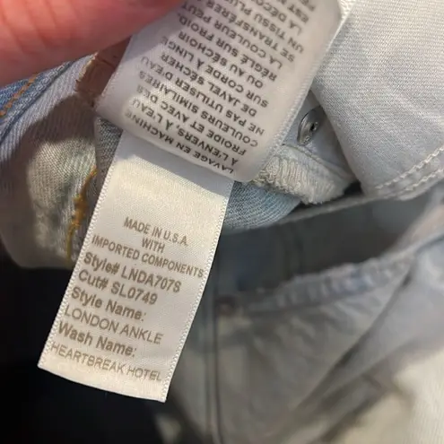 Slvrlake London High Rise Straight Ankle in Heartbreak Hotel 30 Blue