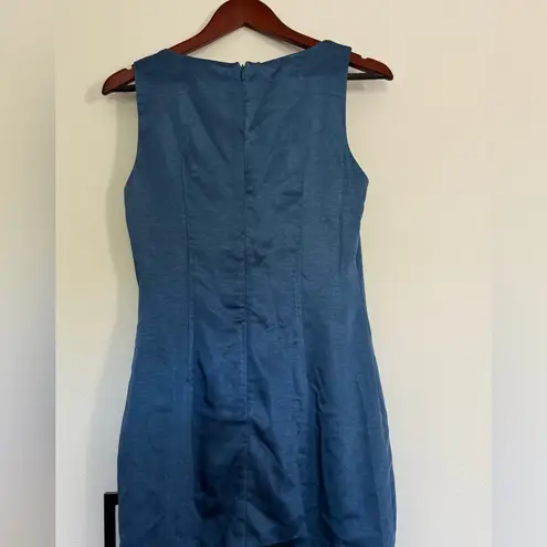 NWT More to come Elegant Blue Satin Dress