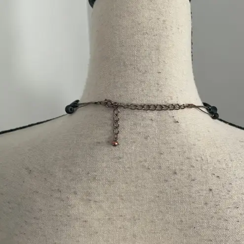 Elegant Black Beaded Layered Necklace Chain Y2K Trendy Chunky Artsy Jewelry