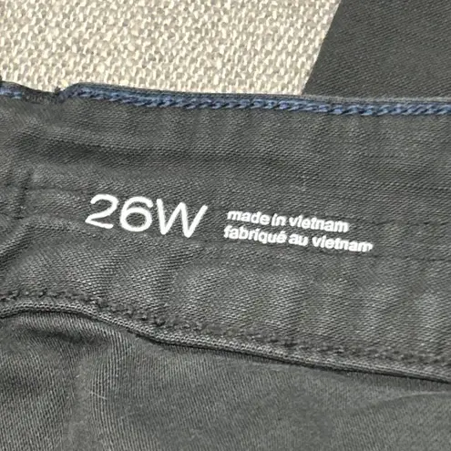 Pilcro Pants Womens 26W Plus Gray High Rise Pockets Crop Ankle *Flaw*