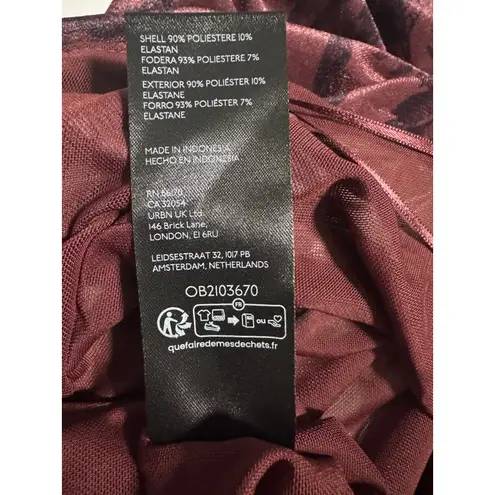 BHLDN Holly Halter Velvet Floral Gown in Wine/Bordeaux Size M (New with Tags)