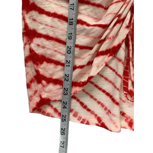 Reba Women's Americana Red & White Tie-Dye Top