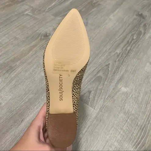 Sole Society NWT Leather Dotted Calf Hair Pumps