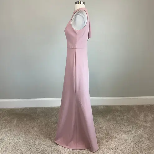 Betsy and Adam Sleeveless Ruffled A-Line Evening Gown Pink Size 6 Formal Dress