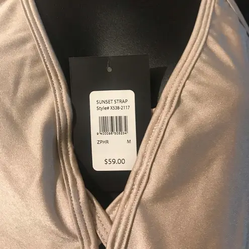 Frederick's of Hollywood B11 New Women’s 1pc Swimsuit Light Gold size Medium