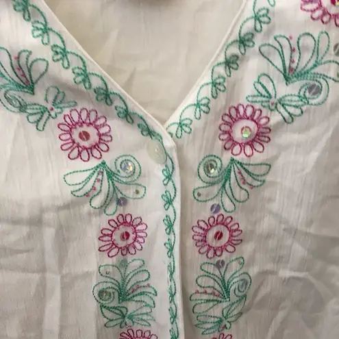 Allison Daley FINAL MARKDOWN  embroidered blouse 8 - Image 3