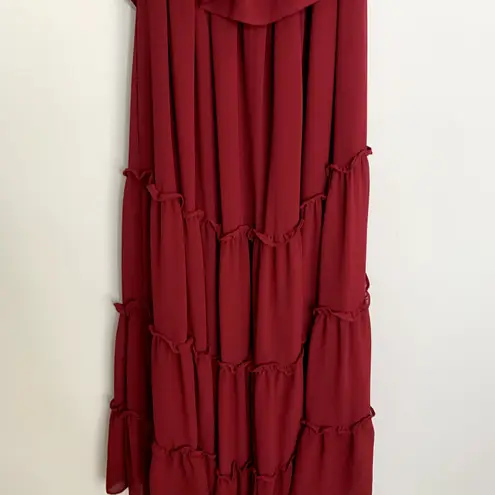 MISA Los Angeles X REVOLVE Micaela Dress Burgundy Womens Medium