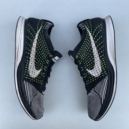 flyknit racer black white volt womens