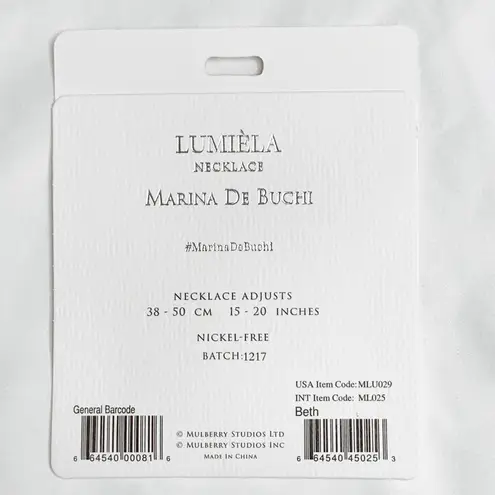 Marina De Buchi “Beth” Personalized Name Necklace