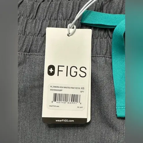 FIGS NWT  High Waisted Petite Zamora Jogger Scrub Pants - XSP - Graphite Grey