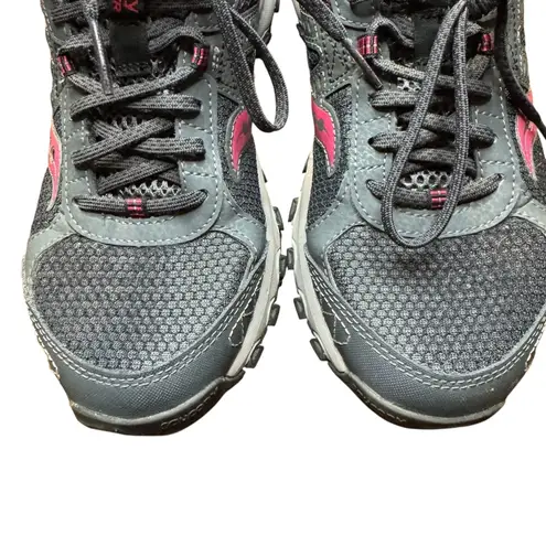 Saucony Raptor TR Shoes Womens Size 8.5 Gray Pink Trail Running Grip S15427-5