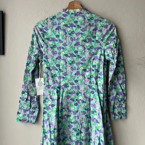 NEW Hyacinth House Tuckernuck Dress Blue Bellflower Tiered Maxi Dress Size XXS