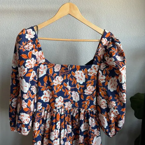 Amur Medina Mini Dress Twilight Blue Floral Size 6 NWT