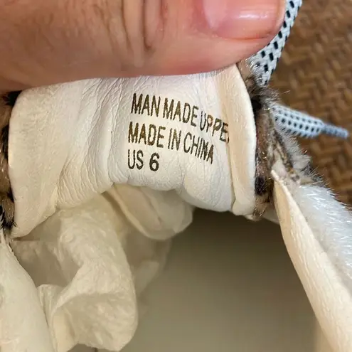 White Raven Loyal leopard print platform sneaker 6 Orange