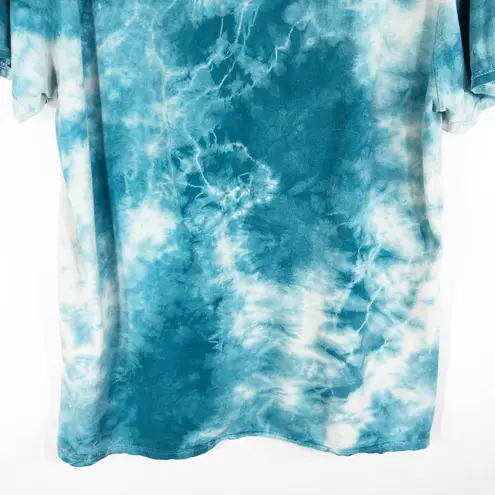 Panic at the Disco Small Tee Graphic Tie Dye Short Sleeve Crew Blue White 462