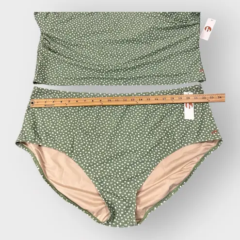 New Honey Mark Swim Set Green Floral Bikini High Waist Full Coverage 5XL Size 5X - Image 6