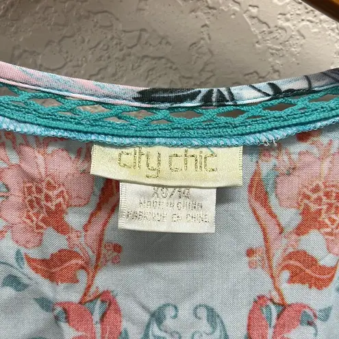 City Chic Floral Peasant Mini Dress 14