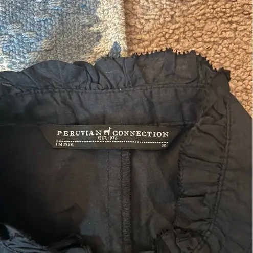 Peruvian Connection  black button down small - Image 9