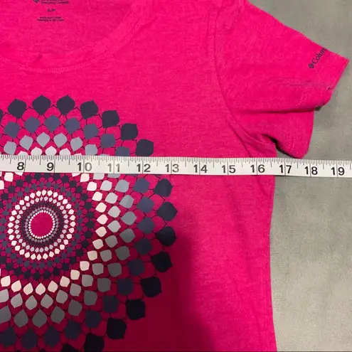 Columbia  Pink Flower T Shirt EUC Size S