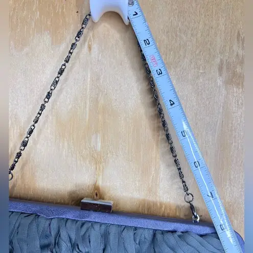 Rare Nite Bags by Carlo Fellini Elegant Grey Ruffled Clutch Evening Cocktail Gray