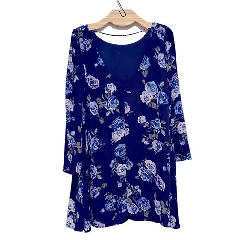 Badgley Mischka BELLE FLORAL BLUE DRESS 8