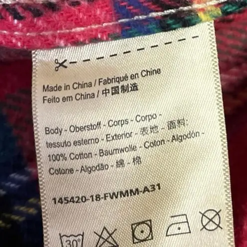 Scotch & Soda Multicolor Plaid Checkered Flannel Long Sleeve Coat Jacket Shirt M - Image 5