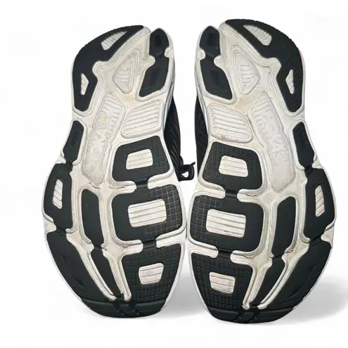 HOKA Bondi 7 Women’s Size 7.5 Black White Running Shoes Cushioned Sneakers READ