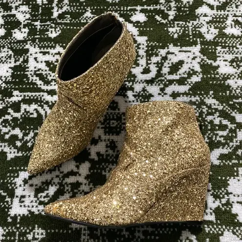 Michael Antonio Gold Glitter Ankle Boots