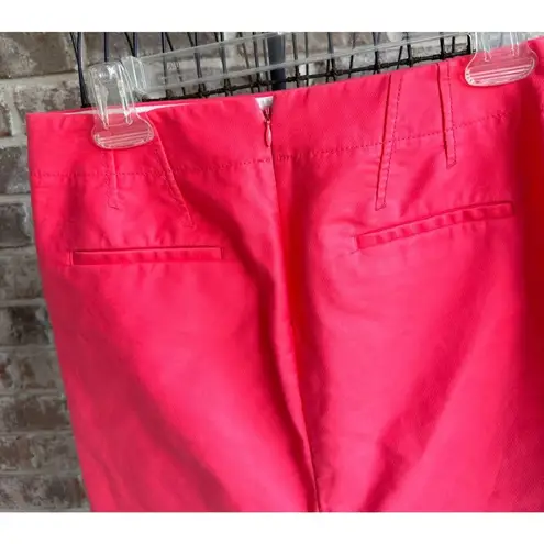 J.Crew  Pencil Skirt Sz 2 Tangerine Orange Modest Back Zip Vent Church Bu…