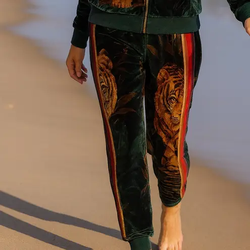 Aviator Nation Velvet Jungle Tiger matching set NWT (oversized)