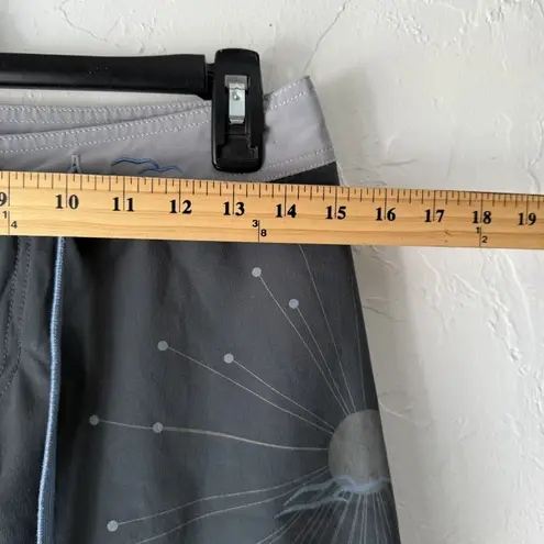 Mission Playground Board Shorts 4 Sun Graphic Swim Trunks Eco Spandex Swim Gray