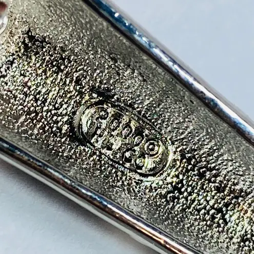 Pacific&Co Lighthouse Brooch Pendant PS& Black White Silver Tone Metal Enamel Ocean Beach