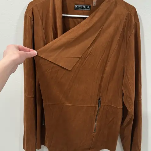 Bagatelle Brown Blazer Open Front Shawl Collar Size 1X EUC