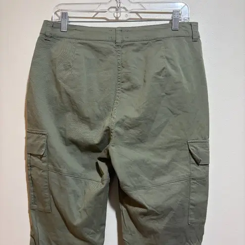 7Diamonds Nellie Cargo Pants Olive Green Flare Size 30